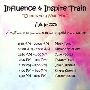 Influence & Inspire Train Event Poster